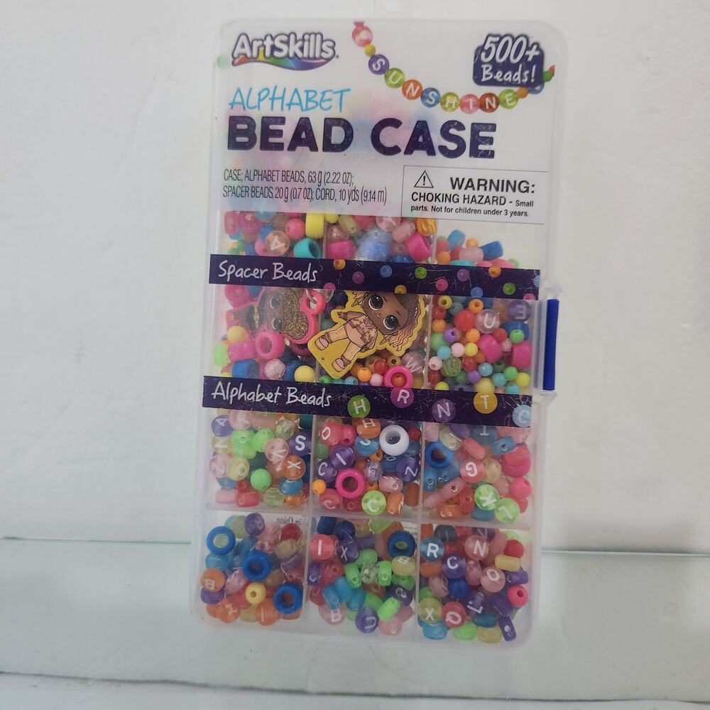 Art Skills Bead Case Alphabet beads